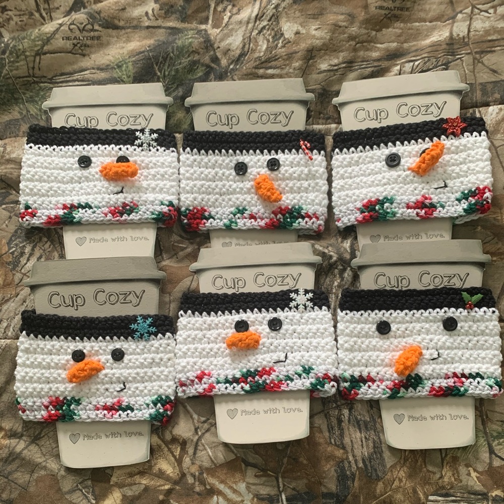 Handmade Snowman Cup Cozy